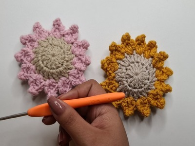 INCREIBLE! No te imaginas lo que TEJI a #Crochet - How to crochet a sunflower CROCHETIPS