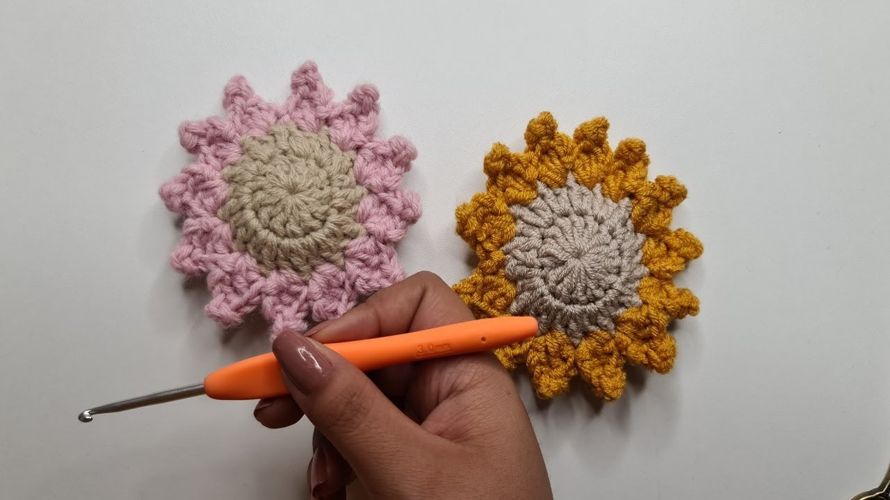 INCREIBLE! No te imaginas lo que TEJI a #Crochet - How to crochet a sunflower CROCHETIPS