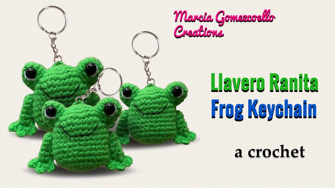 LLAVERO A CROCHET: Ranita. How to Crochet frog Keychain