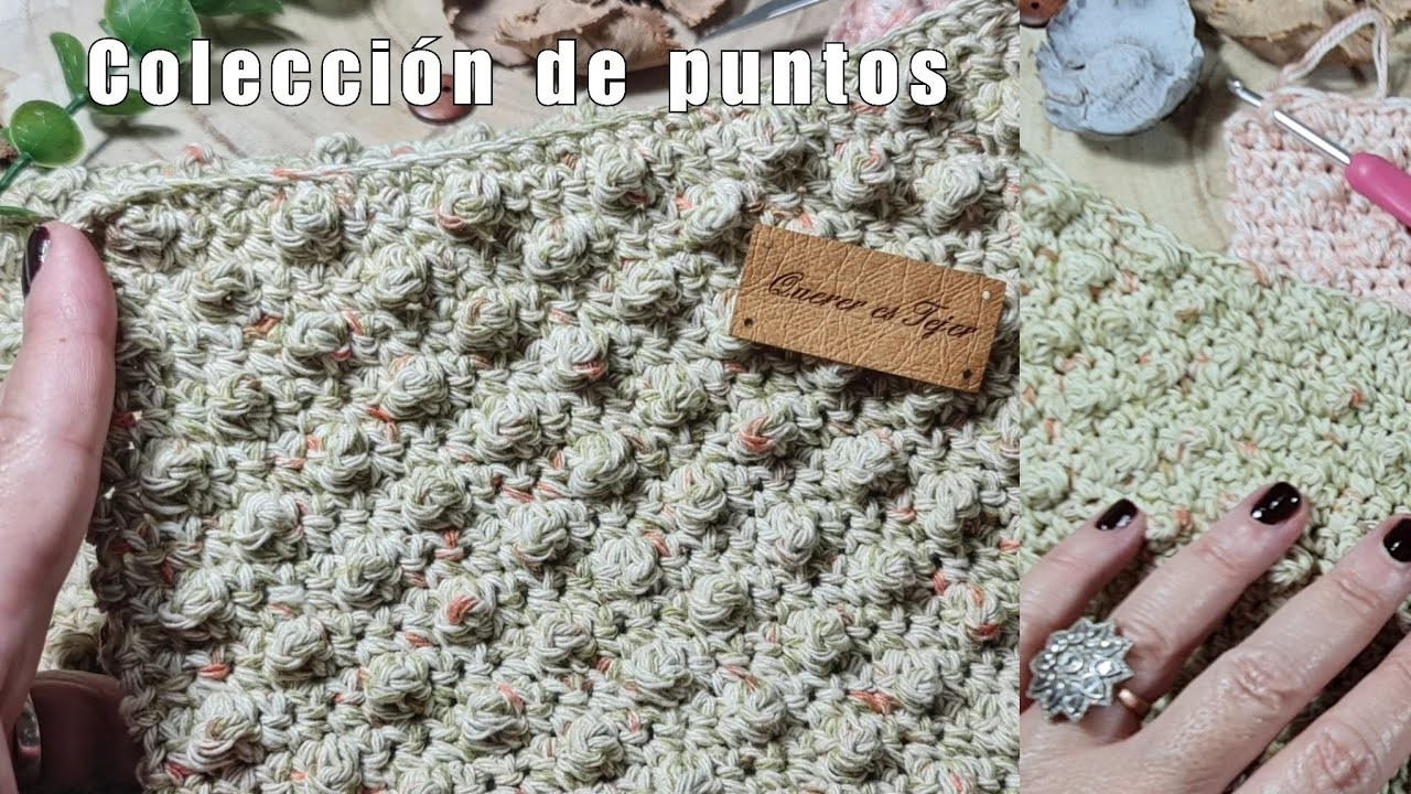 Punto de  textura a #crochet  Nuestra colección de puntos  Colecciona conmigo!✍️Número 3????Punto Nubes