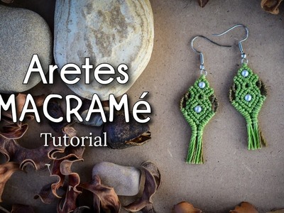 Aretes MACRAMÉ. tutorial:COMO HACER ARETES de HILO.DIY