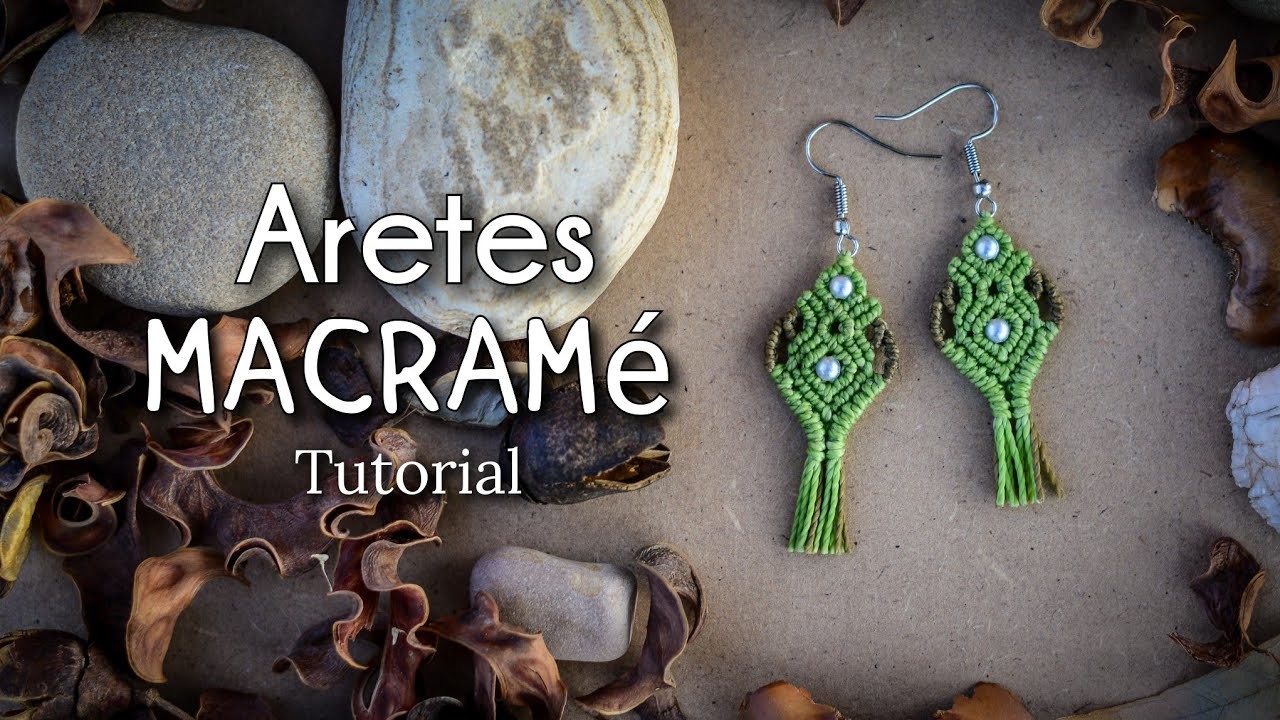 Aretes MACRAMÉ. tutorial:COMO HACER ARETES de HILO.DIY