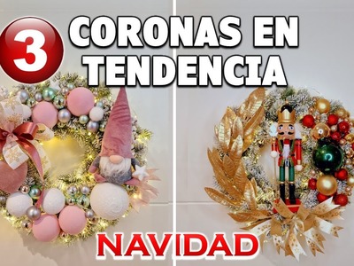 COMO DECORAR CORONAS NAVIDEÑAS 2023 DIY PARTE 2 (Especial coronas navideñas)