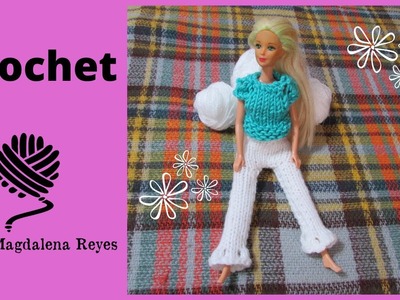 Conjunto para muñecas. ESTILO BARBY, tejido ???? ???? #crochetpatten #modomagda #tejidos