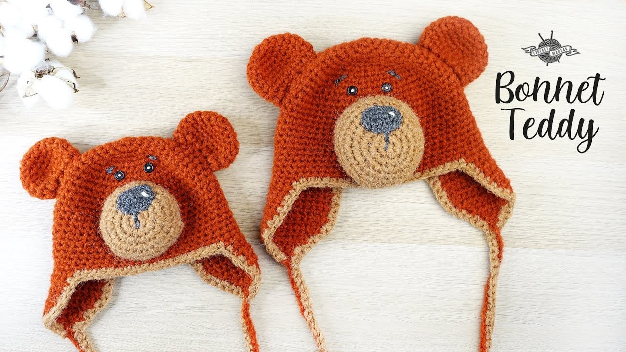 Crochet Bonnet Teddy Bear | Tuto ourson | Guide des tailles