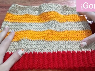 Crochet Gorro Rayado con Elástico - Paso a Paso