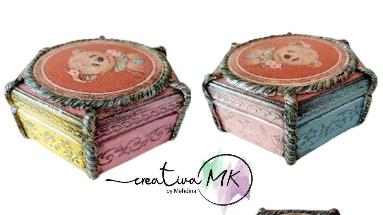 #Decoupage Box DIY Tutorial ???? Cuadro de decoupage ???? Pudełko do decoupage ???? Κουτί Decoupage ????