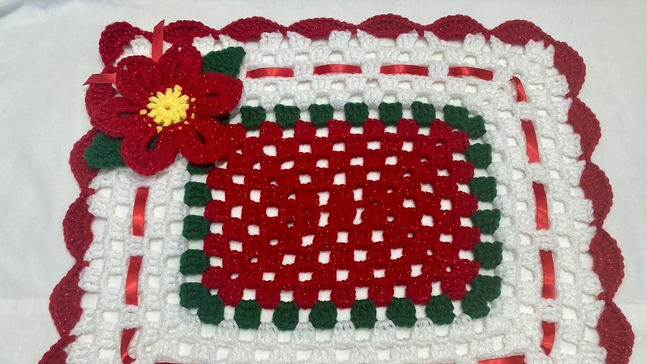 Mantelito Navideño individual a crochet paso a paso????