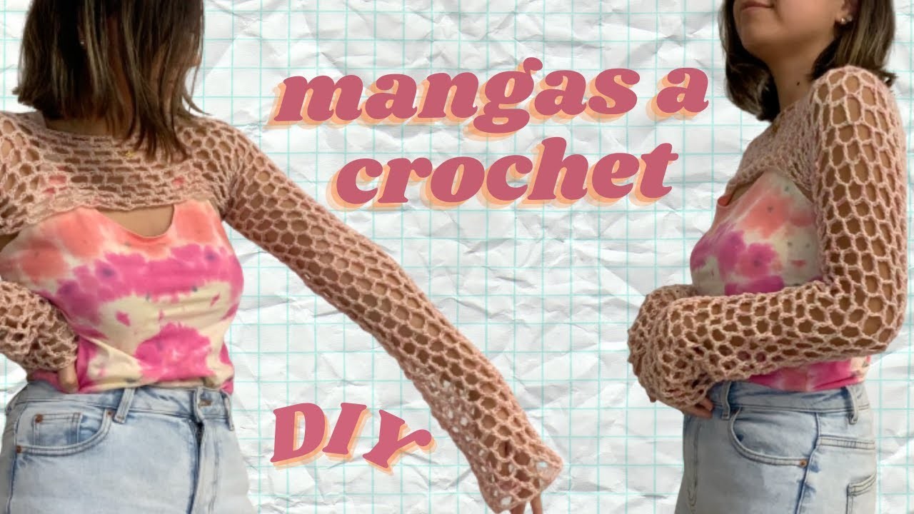 Tutorial: Mangas a crochet | Patrón gratis!! | Crochet top en tendencia DIY ???? Principiante