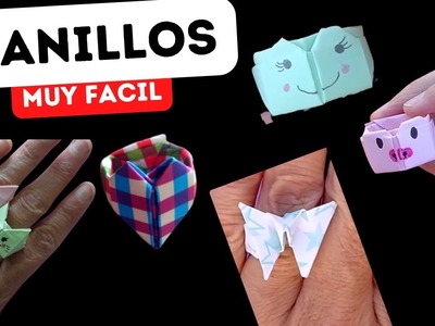 6 Anillos de papel Fácil Paso a Paso #origami #papiroflexia #papercraft