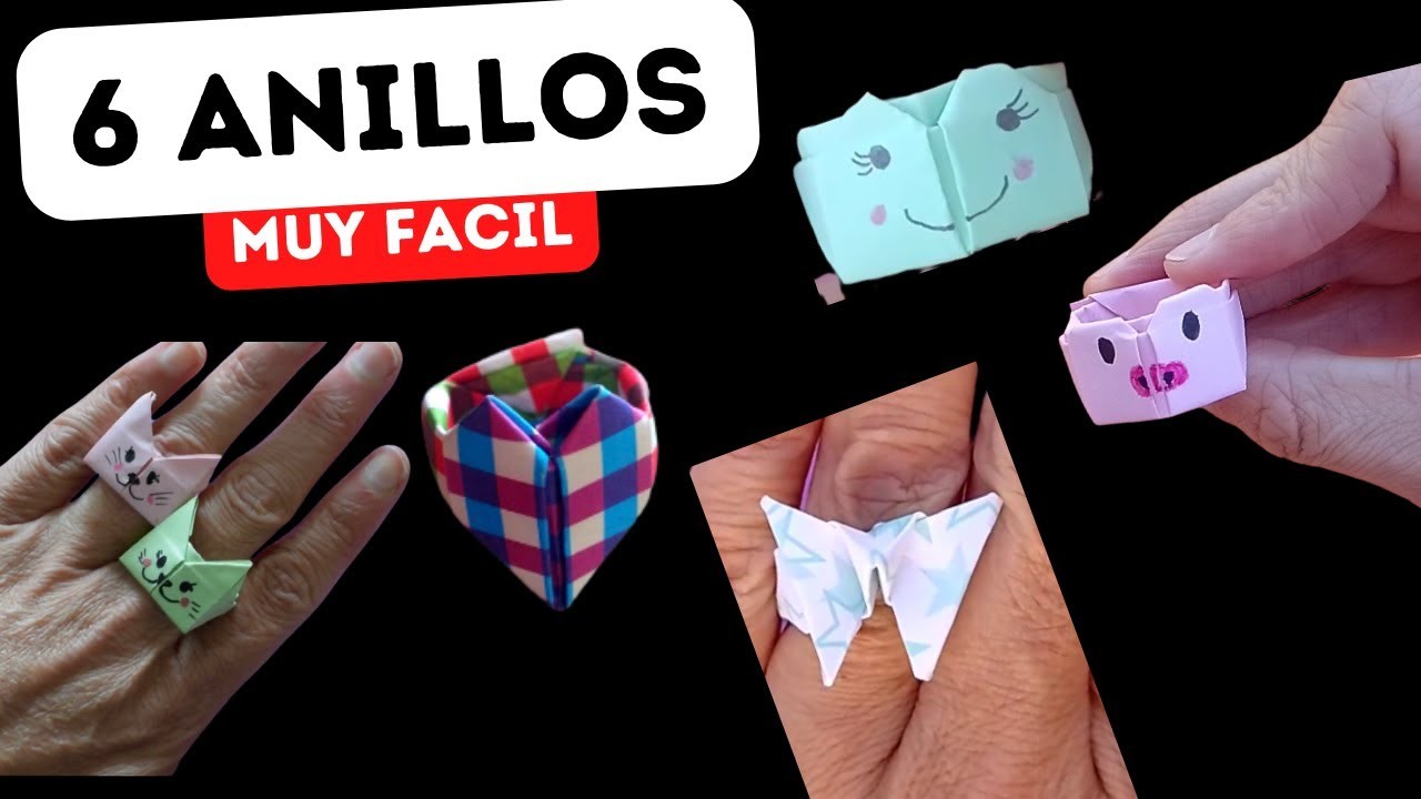 6 Anillos de papel Fácil Paso a Paso #origami #papiroflexia #papercraft
