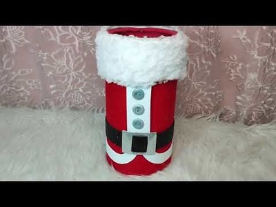 Decoración navideña con bote reciclado | DIY | manualidades | navidad