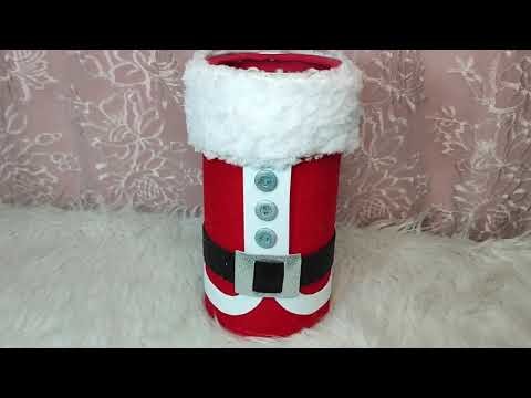 Decoración navideña con bote reciclado | DIY | manualidades | navidad