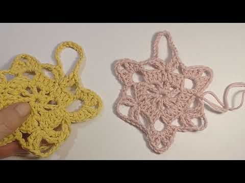 Estrella colgante crochet. Tutorial. Modelo 11.