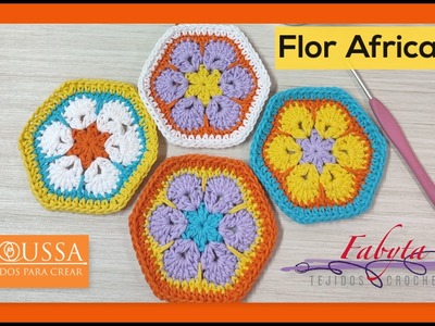 Flor africana en crochet