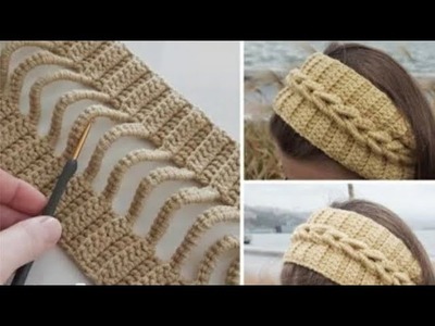❤¡Increíble y hermoso diseño! ???? diadema a crochet para cualquier edad