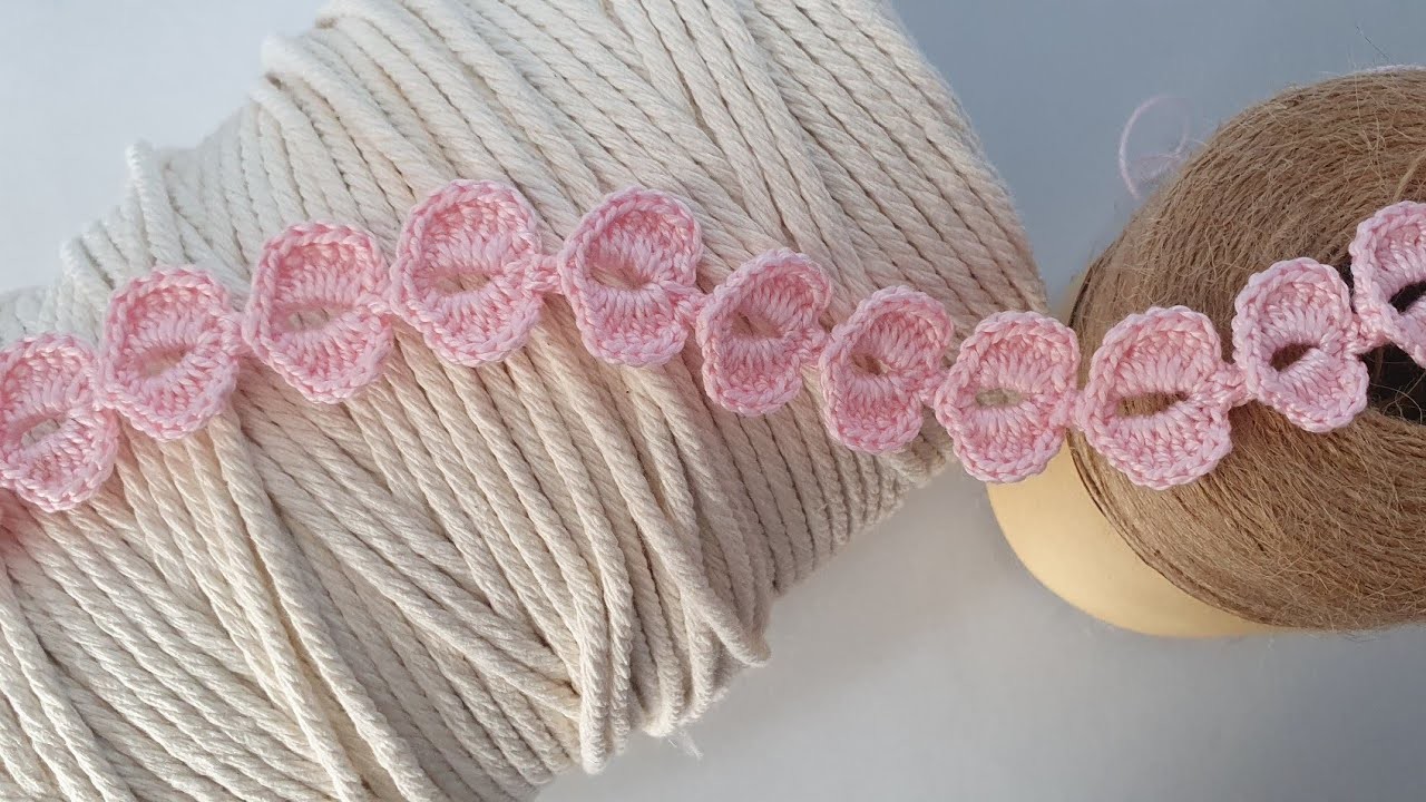 Preciosa Puntilla de Corazones | Patrón de Crochet ????