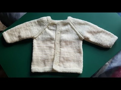 Suéter en dos agujas de 0 a 3 meses #104