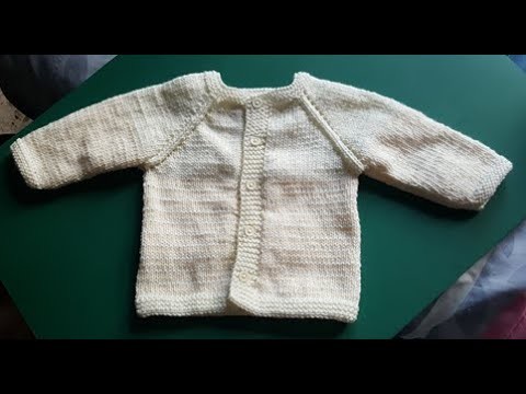 Suéter en dos agujas de 0 a 3 meses #104