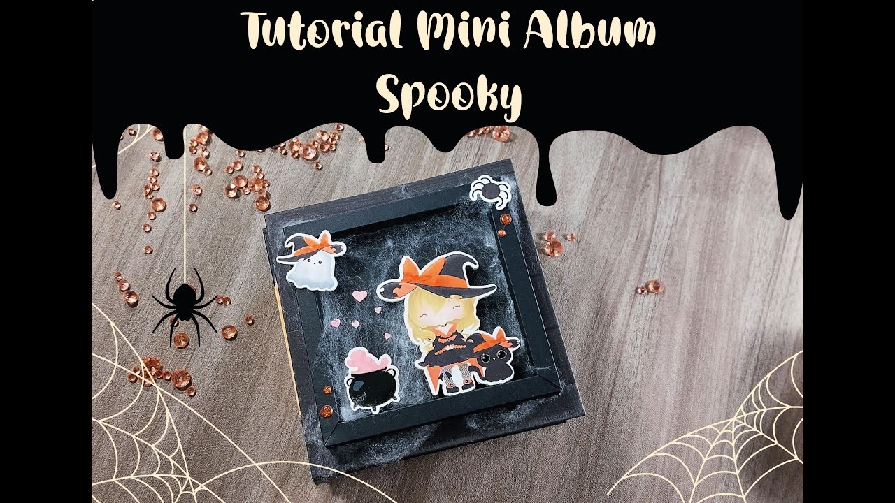 Tutorial Scrapbooking Mini Album Spooky ???? #halloween  #scrapbook
