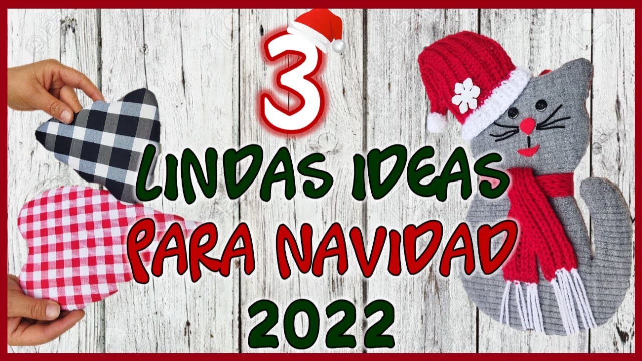 3 LINDAS IDEAS PARA NAVIDAD 2022 - Manualidades navideñas con cartón y tela - Christmas crafts 2022