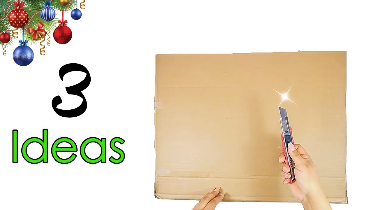 3 Manualidades Navideñas FÁCILES. Manualidades para Navidad con cartón - Ecobrisa