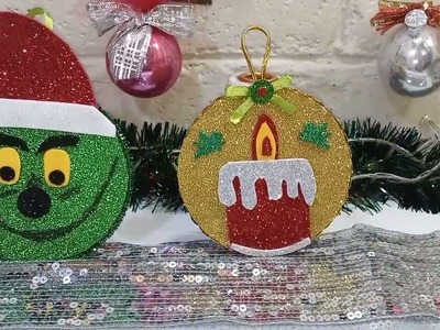 572:. Figuras Navideñas,reciclando CD, 2. parte.