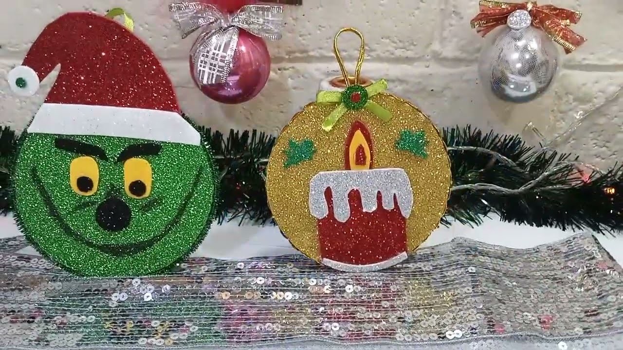 572:. Figuras Navideñas,reciclando CD, 2. parte.