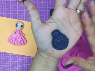 Aplique de pasta flexible para moños niña princesa #animanualidades #pastaflexible