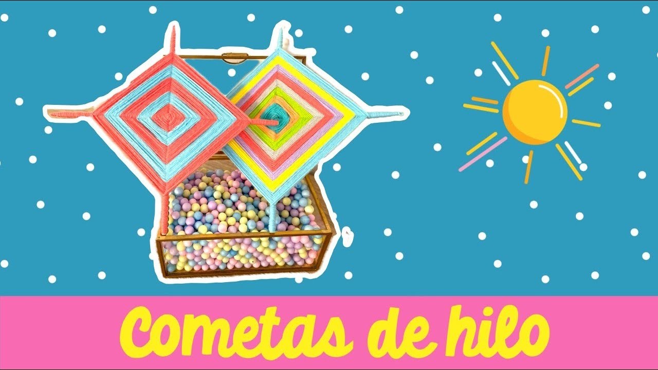 Como hacer cometas de hilo. Manualidades sencillas y fáciles