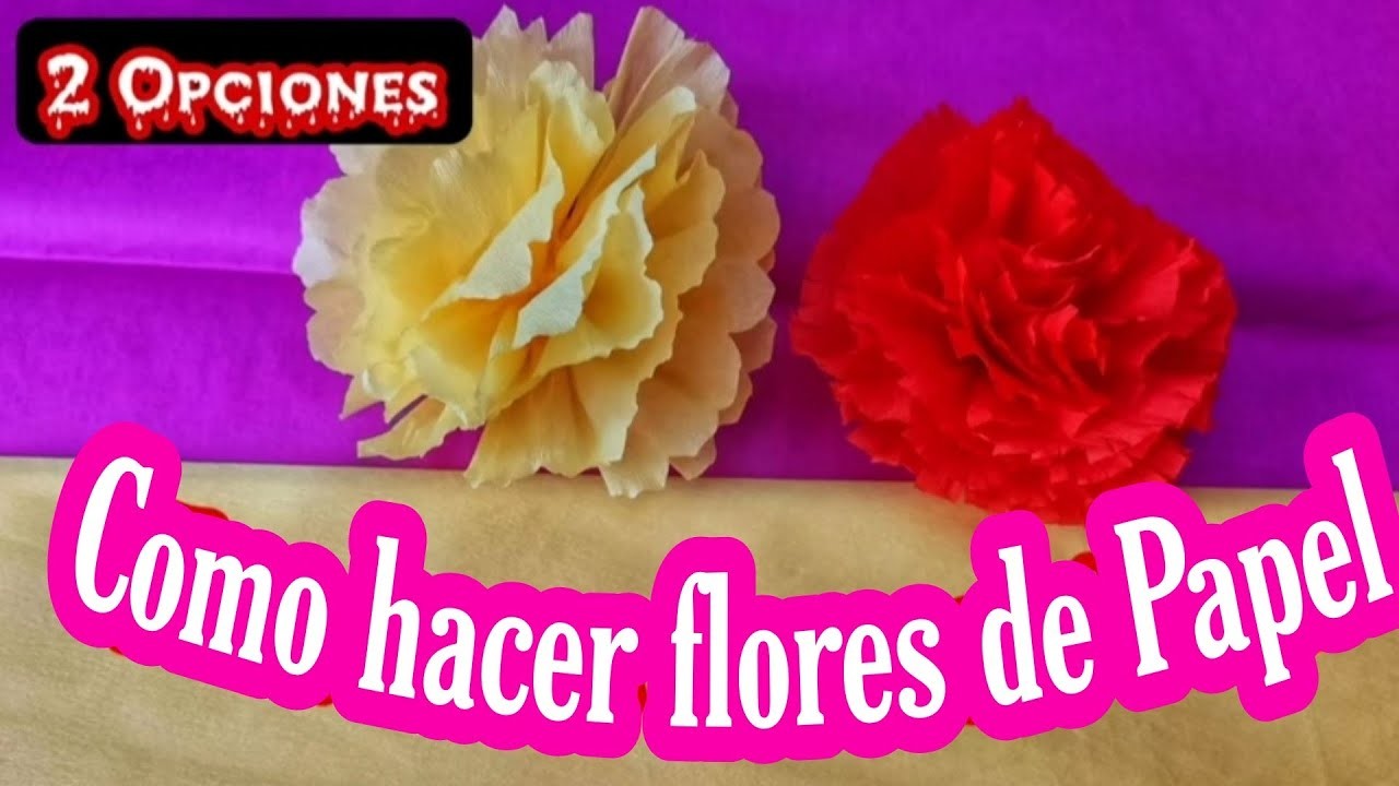 #Como Hacer #flores con #papel  crepé super #facil !!☀️ #manualidades #flores #diy #ideas