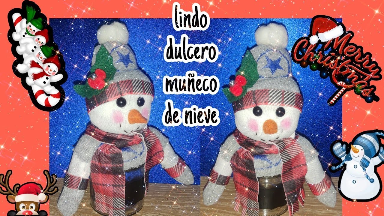 ???? COMO HACER UN DULCERO MUÑECO DE NIEVE ☃️ MANUALIDADES NAVIDEÑAS PARA VENDER O REGALAR ❤️