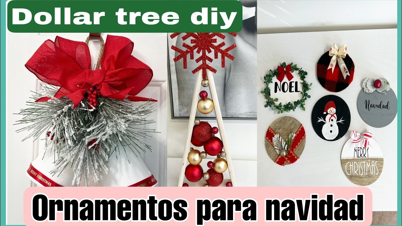 Decoración de navidad 2022-ornamentos navideños -dollar tree diy
