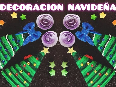 ECONOMICA Idea MANUALIDAD NAVIDEÑA BONITOS ARBOLITOS con carton????????muy facil