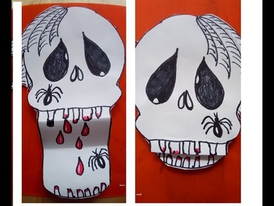 Manualidades de Halloween para niños.  Como hacer un esqueleto de papel