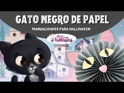 ???? MANUALIDADES DE HALLOWEEN: Gato negro de papel ????