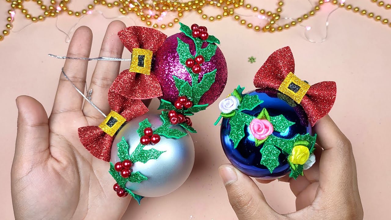 ????Así de fácil TRANSFORMA tus viejas esferas de Navidad - no tires tus esferas navideñas antiguas