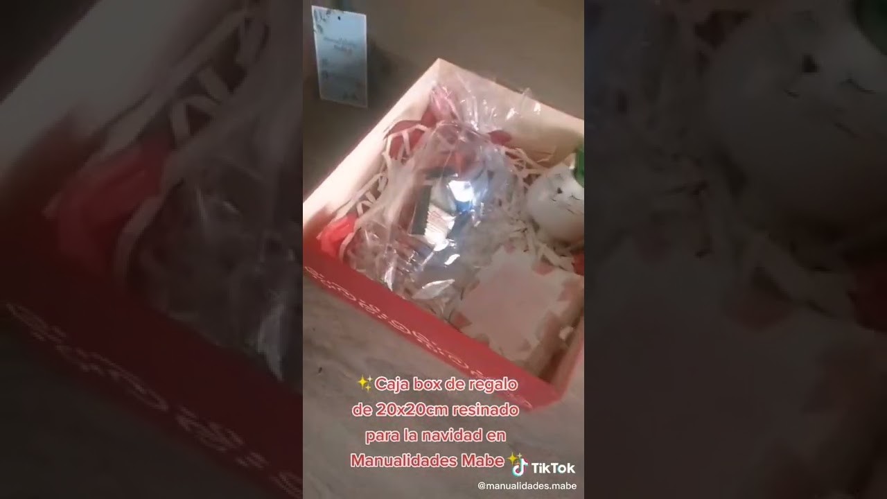 ✨Caja box de regalo de 20x20cm resinado para la navidad✨#shorts | Manualidades Mabe