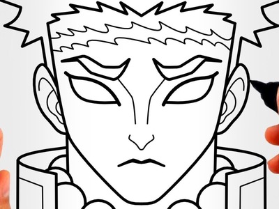 COMO DIBUJAR ANIME: COMO DIBUJAR A GYOMEI HIMEJIMA (Paso a Paso Fácil)