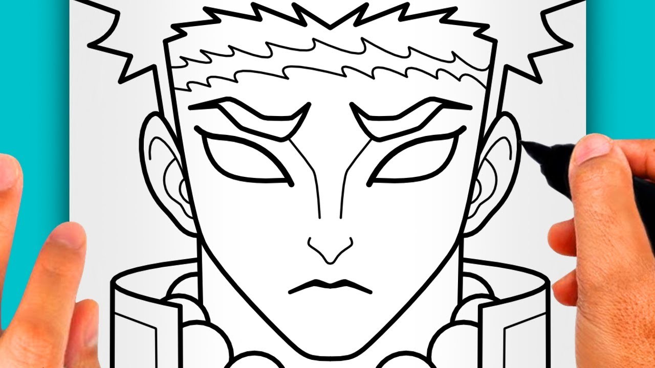 COMO DIBUJAR ANIME: COMO DIBUJAR A GYOMEI HIMEJIMA (Paso a Paso Fácil)