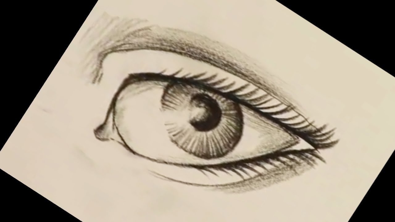 Cómo dibujar un ojo realista con lápiz - Cómo dibujar un ojo lápiz fácil - Dibujos de ojos lápiz