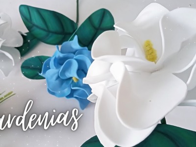 Cómo hacer Gardenias en foami. flores o rosas blancas en foami