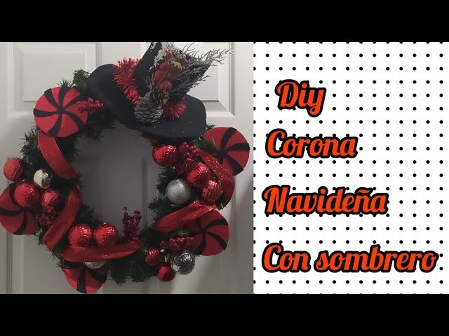 CORONA NAVIDEÑA PASO A PASO CON SOMBRERO MUÑECO DE NIEVE