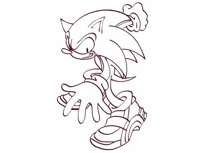 Dibujos Muy Fáciles - como dibujar sonic paso a paso - Tutorial de Dibujo