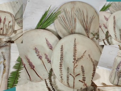 Ideas ceramica DIY con textura floral