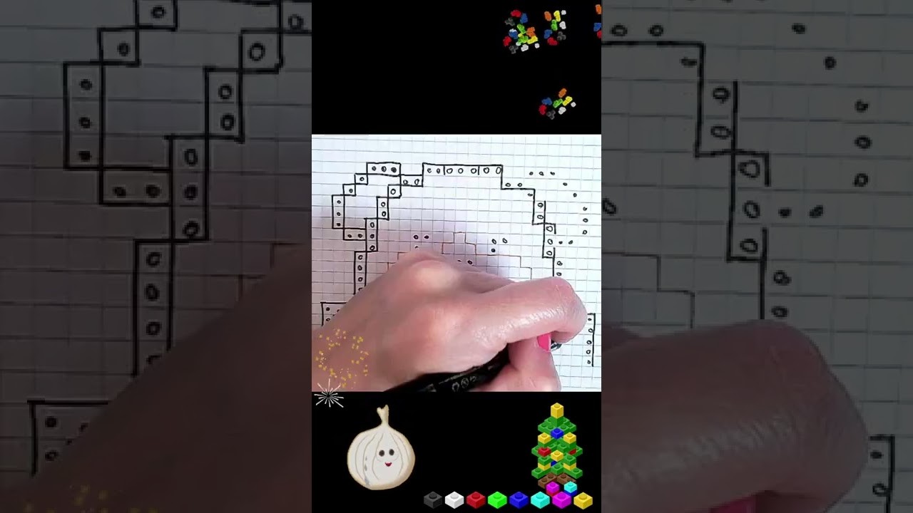 Pixel Art hecho a mano  Como dibujar en papel cuadriculado paso a paso