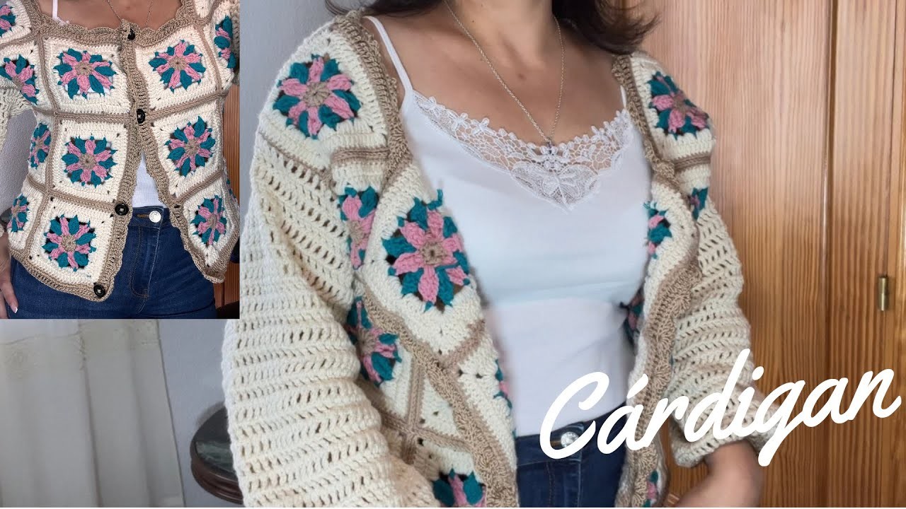 Cárdigan, crochet con grannys #crochet