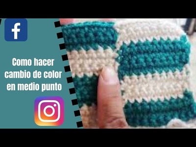 Como realizar Cambios de color  ( CC) en crochet. CAMBIANDO E INTERCAMBIANDO COLORES. TLC