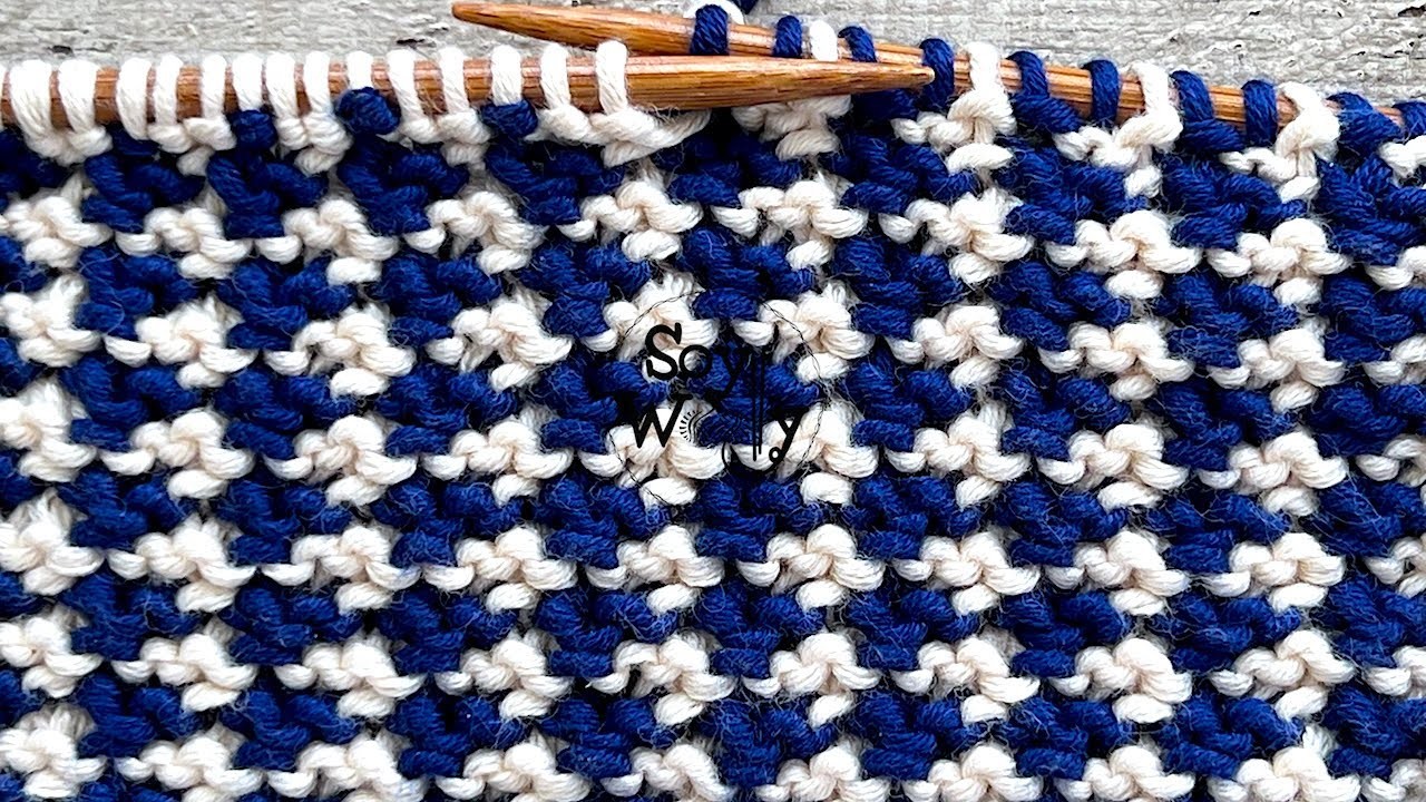 Cómo tejer con dos colores en dos agujas: Punto Tweed (otro punto facilísimo!) - Soy Woolly
