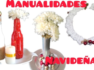 Manualidades para navidad ☺️#navidad #reciclaje